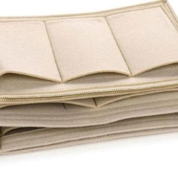 Insert/Organizer- Large- Designer Handbags/Totes -Khaki Style1- NWT - Picture 5 of 11